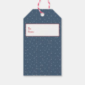 クリスマスゴールデンレトリバーで雪片ギフトラベル ギフトタグ (裏面)