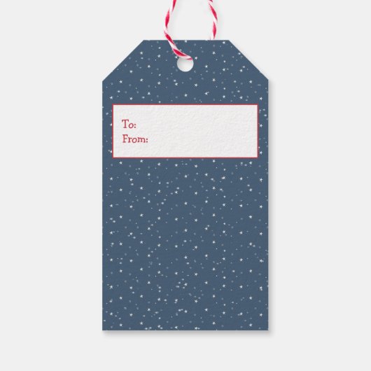 クリスマスゴールデンレトリバーで雪片ギフトラベル ギフトタグ (裏面)