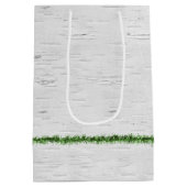 クリスマスゴールデンレトリバーと口紅キス私 ミディアムペーパーバッグ (裏面)