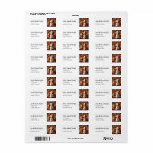 クリスマスゴールデンレトリバードッグ住所 シール (フルシート)