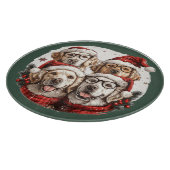 クリスマスゴールデンレトリバードッグ カッティングボード (角)