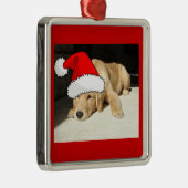 クリスマスゴールデンレトリバーパピー メタルオーナメント (右)