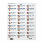 クリスマスゴールデンレトリバー差出人住所ラベル ラベル (フルシート)