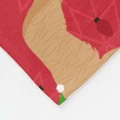 クリスマスゴールデンレトリバー フリースブランケット (角)