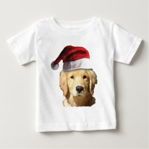 クリスマスゴールデンレトリバー ベビーTシャツ