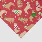クリスマスゴールデンレトリバー 薄葉紙 (詳細)