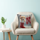 クリスマスゴールデンレトリバーin aストッキング クッション (椅子)
