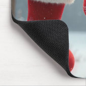 クリスマスゴールデンレトリバーin aストッキング マウスパッド (コーナー)