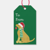 クリスマスゴールデンレトリーブホリデイ ギフトタグ (裏面)