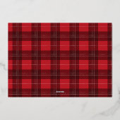 クリスマスゴールド箔の格子模様の写真 箔シーズンカード (裏面)