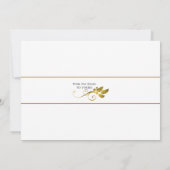 クリスマスゴールド箔ホリー縁どフ独身のト シーズンカード (裏面)