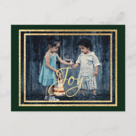 クリスマスゴールド/レッズ/グリーンインク インビテーションポストカード