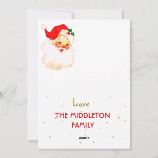 クリスマスサすてきンタクラウス挨拶メリー会 シーズンカード (裏面)