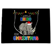 クリスマスサイのクリスマスにサイおもしろいノが欲しい ラージペーパーバッグ (正面)