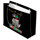 クリスマスサイのクリスマスにサイおもしろいノが欲しい ラージペーパーバッグ (正面アングル)