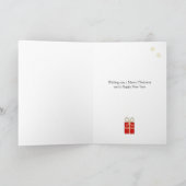 クリスマスサイクリストが贈り物を持ってくる シーズンカード (内部)