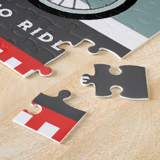 クリスマスサイクリングサイクリングホリデーギフト ジグソーパズル (側面)