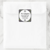 クリスマスサイプレススノーフレークスベリー差出人住所 スクエアシール (バッグ)