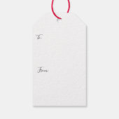 クリスマスサイプレススノーフレークベリー赤い花 ギフトタグ (裏面)