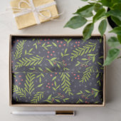 クリスマスサイプレススノーフレークベリー赤い花 薄葉紙 (ギフト)