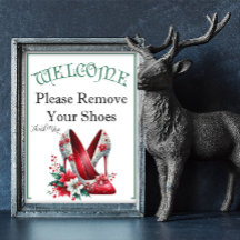 クリスマスサイン 上履きに履き替えてください
