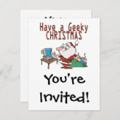 クリスマスサオタク系のンタコンピュータの技術を身に付ける 招待状 (正面/裏面)