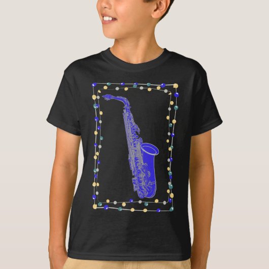 クリスマスサクソフォン Tシャツ (正面)