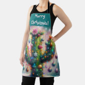クリスマスサグアーロサボススお洒落スノーフレーク エプロン (インサイチュ)