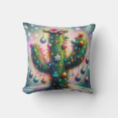 クリスマスサグアーロサボススお洒落スノーフレーク クッション (正面)