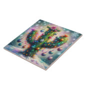 クリスマスサグアーロサボススお洒落スノーフレーク タイル (側面)