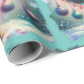 クリスマスサグアーロサボススお洒落スノーフレーク ラッピングペーパー (ロールコーナー)