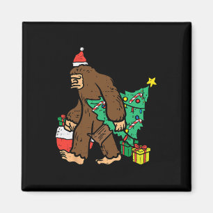 クリスマスサスカッチビッグフットクリスマスキッズメンズウーマンヨ マグネット