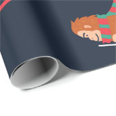 クリスマスサスカッチビッグフットyetiスキー ラッピングペーパー (ロールコーナー)