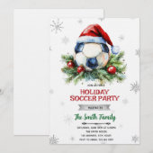クリスマスサッカーイベントのご招待 招待状 (正面/裏面)