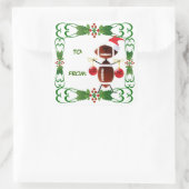 クリスマスサッカーギフトラベル スクエアシール (バッグ)