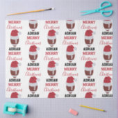 クリスマスサッカーグリディロンボール名前をカスタムする 薄葉紙 (クラフト)