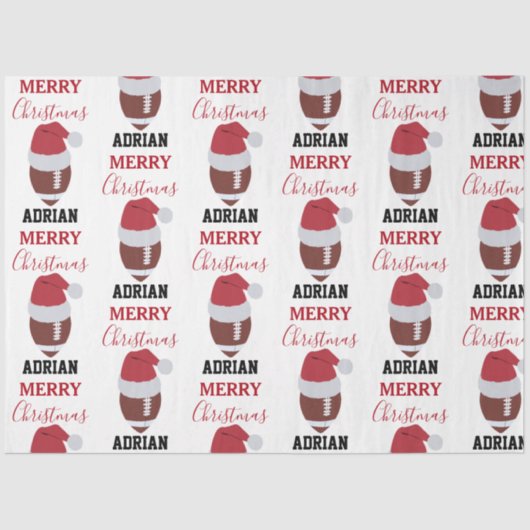 クリスマスサッカーグリディロンボール名前をカスタムする 薄葉紙 (正面)