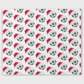 クリスマスサッカーサッカーサおもしろいンタホリデー ラッピングペーパー (フラット)