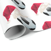 クリスマスサッカーサッカーサおもしろいンタホリデー ラッピングペーパー (ロールコーナー)