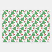 クリスマスサッカーサンタハッツラッピング紙シート ラッピングペーパーシート (正面3)