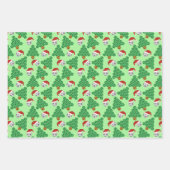 クリスマスサッカーサンタハッツラッピング紙シート ラッピングペーパーシート (正面2)