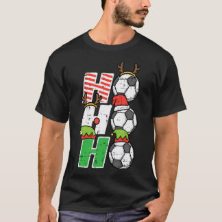 クリスマスサッカーホホホホホサッカークリスマススポーツメンズ Tシャツ