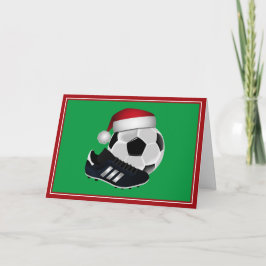 クリスマスサッカーボールと靴 シーズンカード