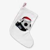 クリスマスサッカーボールと靴 スモールクリスマスストッキング (正面 (吊り時))