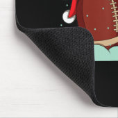 クリスマスサッカーボールサンタハットおもしろいスポーツクリスマスB マウスパッド (コーナー)