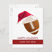 クリスマスサッカーボールサンタハットポストカード シーズンポストカード (正面/裏面)