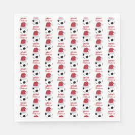 クリスマスサッカーボールスポーツサッカーホリデー スタンダードランチョンナプキン