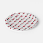 クリスマスサッカーボールスポーツサッカーホリデー ペーパープレート (アングル)