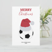 クリスマスサッカーボールスポーツサッカー名前をカスタムする シーズンカード (スタンド正面)