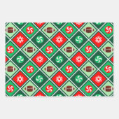 クリスマスサッカーラッピング紙シート ラッピングペーパーシート (正面2)